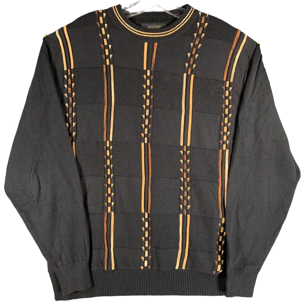 Vintage Protege Coogi Style Sweater Men s L Grandpa Biggie Hip Hop Dad Cosby