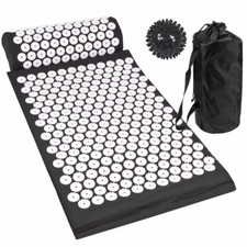 Massage Acupressure Mat Pillow and Ball Set Body Yoga Back Pain Soreness Relief
