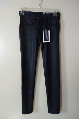 BLUELAB Jeans/Leggings Reversibili Napa Scamosciato/Nero Pantaloni Mercury 23, 24 Nuovi con etichette  - Foto 1 di 8