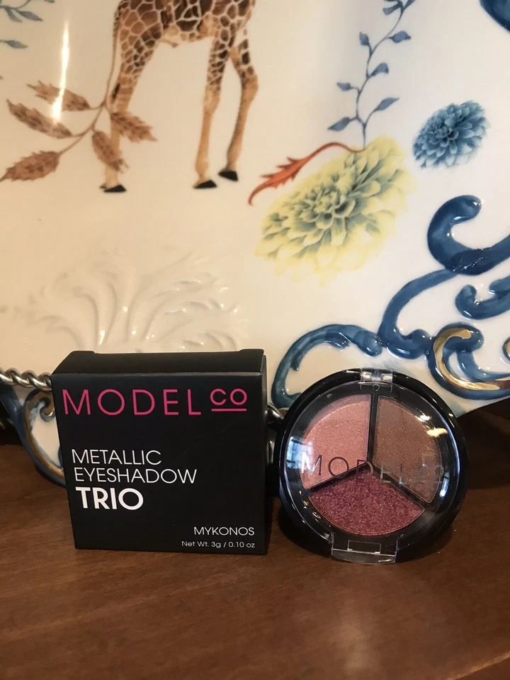 Karl Lagerfeld ModelCo Metallic Eyeshadow Trio Mykonos $18 NIB - Image 3 of 3