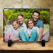 Personalized photo Slate  (Rock) , Customize photo slate , Rectangle shape .