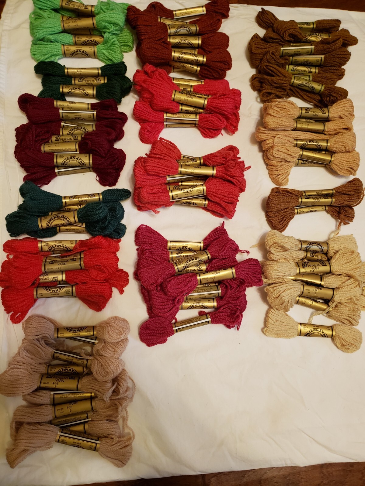 121 Skeins Paternayan Persian Embroidery Wool Yarn Mixed Lot eBay