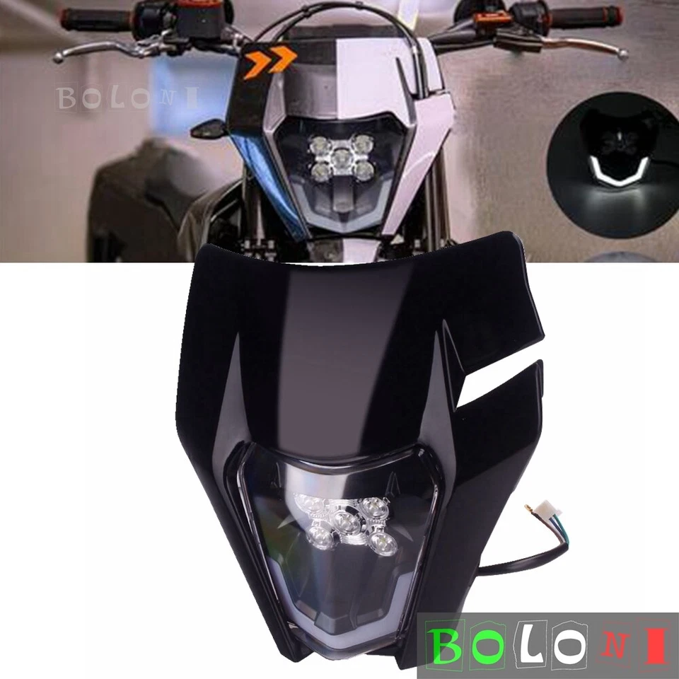Motocross LED Headlight For KTM EXC EXCF SXF XC XCF XCW XCFW 300 350 450 500 690 — 第 3/4 张图片