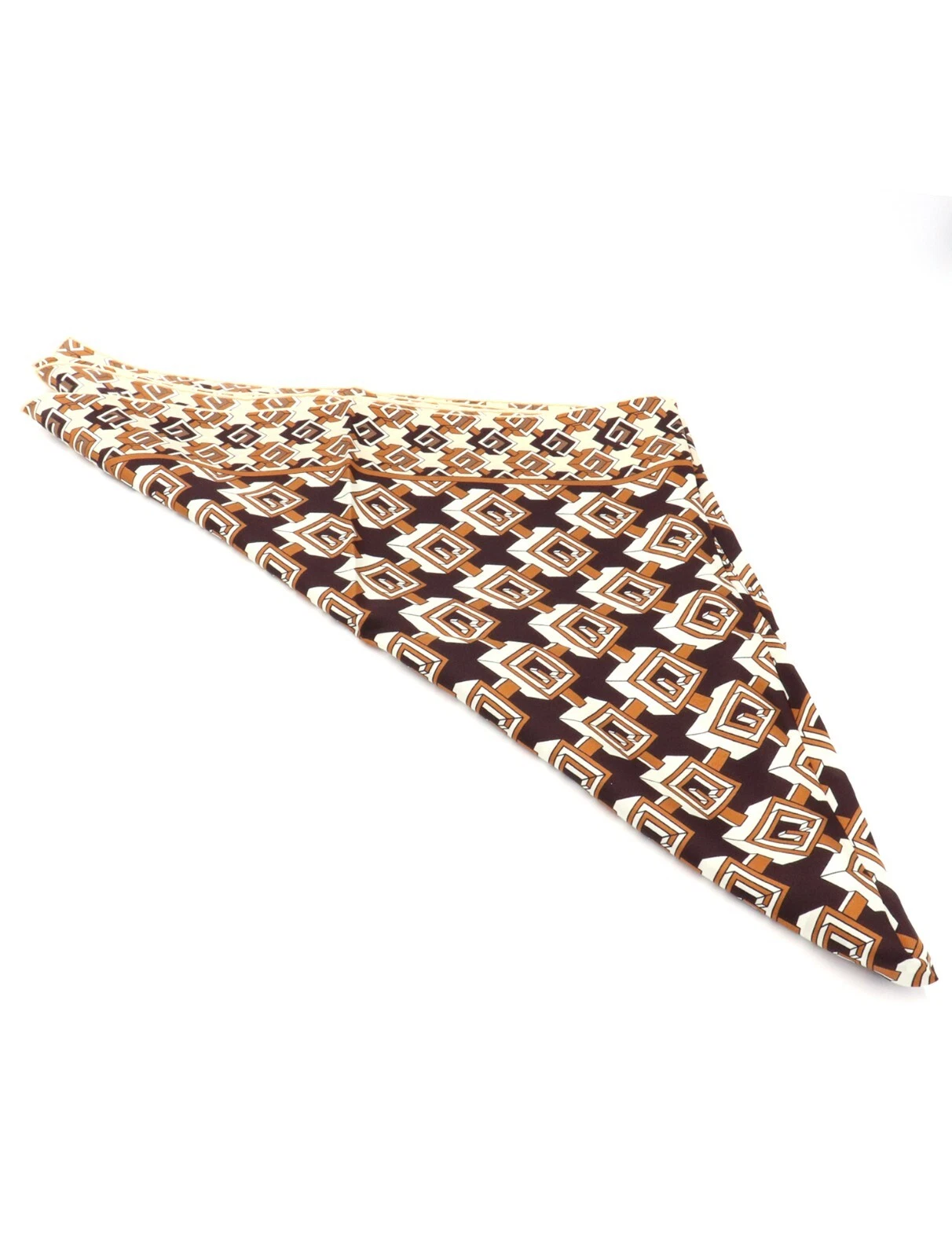 Foulard Gucci acajou GG imprimé cube