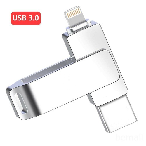 1TB 64GB USB 3.0 Flash Drive 2in1 Memory Stick Thumb Storage Disk for iPhone PC - Picture 1 of 18