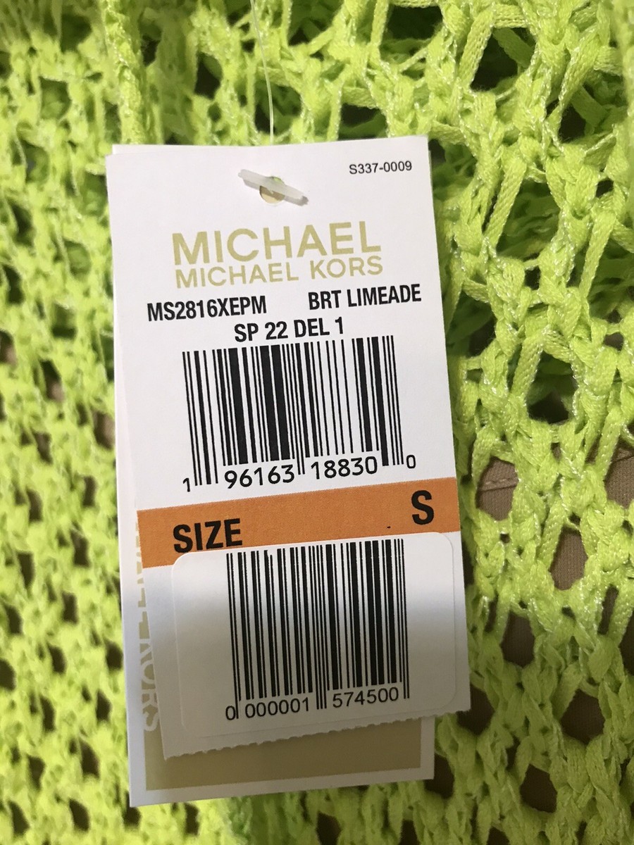 NWT $250 MICHAEL Michael Kors Long Sleeve Crochet Sweater