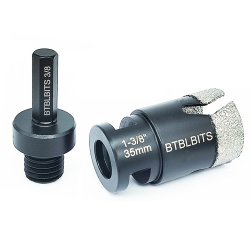 1-3/8" Diamond Core Drill Bit Tile Hole Saw Set Cutter Porcelain Ceramic Marble - Picture 4 of 8