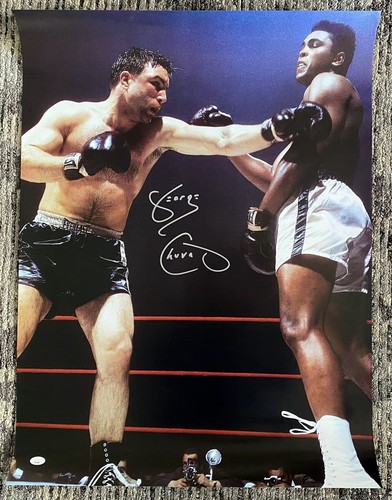 George Chuvalo Signed Muhammad Ali 24x32 Poster Maple Leaf Gardens With JSA COA - Picture 3 of 3