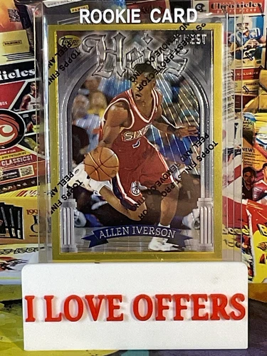 1996 TOPPS FINEST ALLEN IVERSON ROOKIE GOLD HEIRS RARE #280 W COATING READ #20