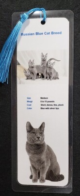 Cat Breed Bookmark - Hand Made - Choose Breed - Laminated 5 ml thick - 8'' x 3''