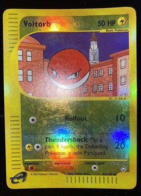 Pokemon VOLTORB 64/147 Rare Skyridge Reverse Holo ENG Karte Vintage