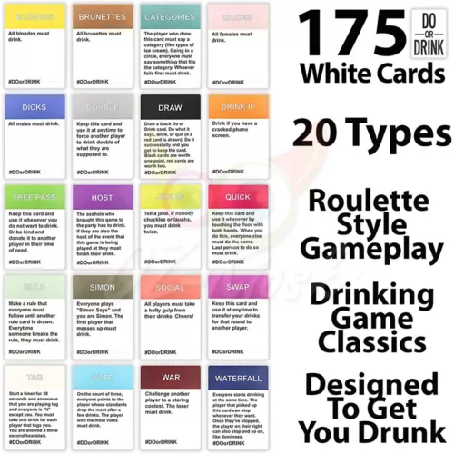 Do Or Drink Drinking Card Game for Adults Dirty & Fun Party Dare or Shots Cards - Picture 8 of 30