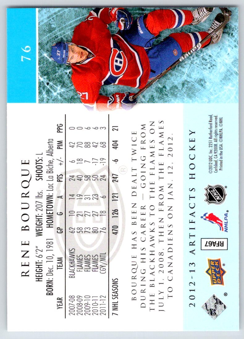 2012-13 Upper Deck Artifacts NHL Hockey Cards - U-Pick From List - Picture 153 of 201