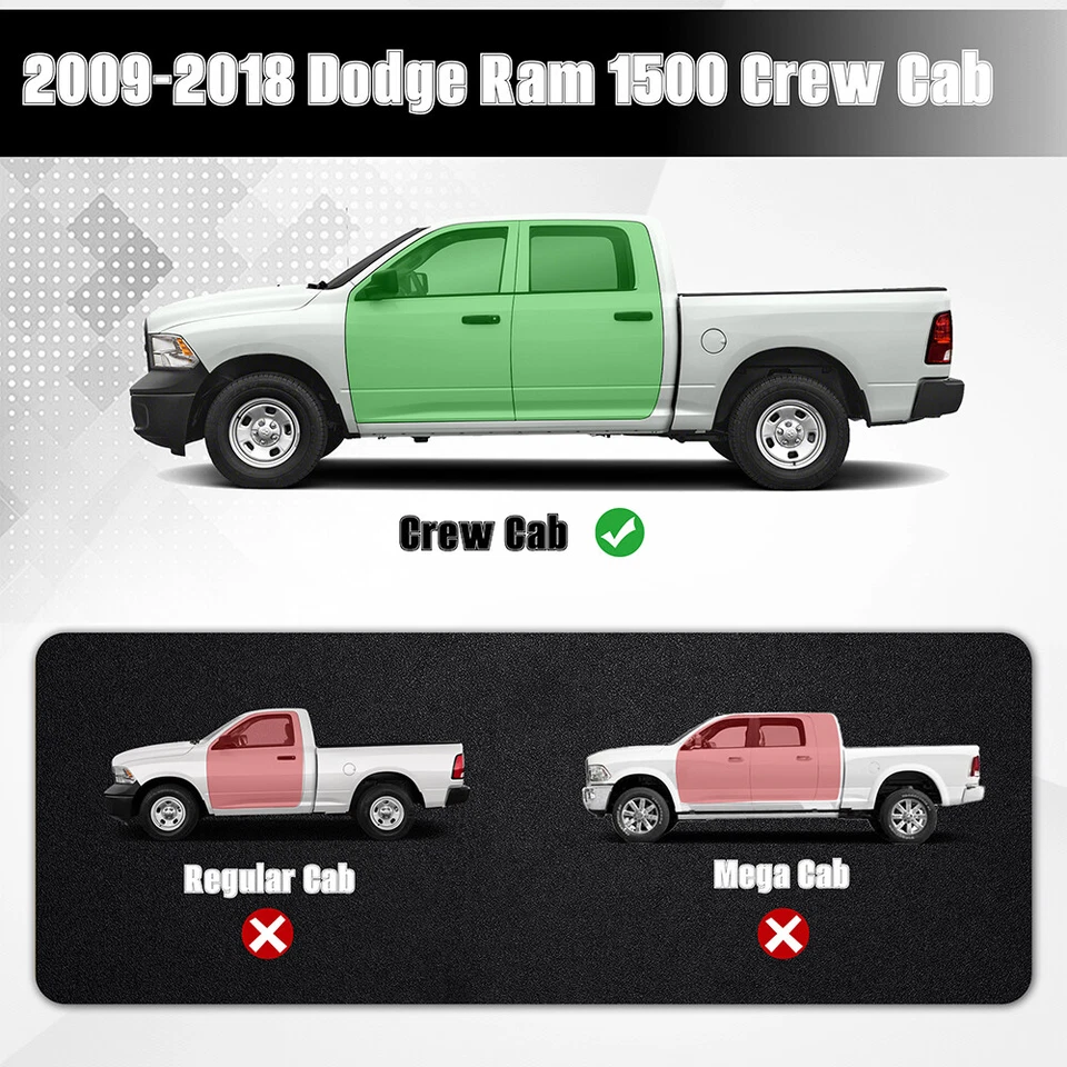 Tabla de correr de 6" para Dodge RAM 1500/10-24 RAM 2500 3500 09-18 doble cabina paso Nerf Foto 2 de 4