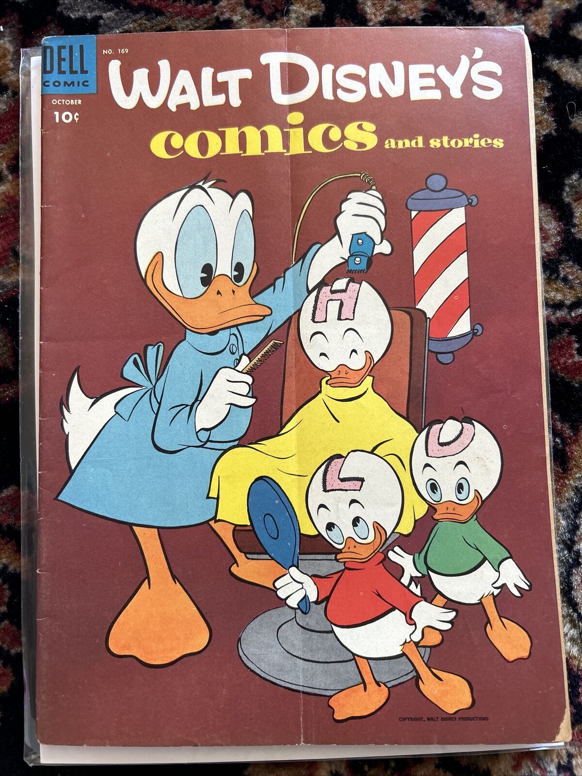 Walt Disney's Comics & Stories #169 (DELL, 1954) VG+/FN Carl Barks cover and art
