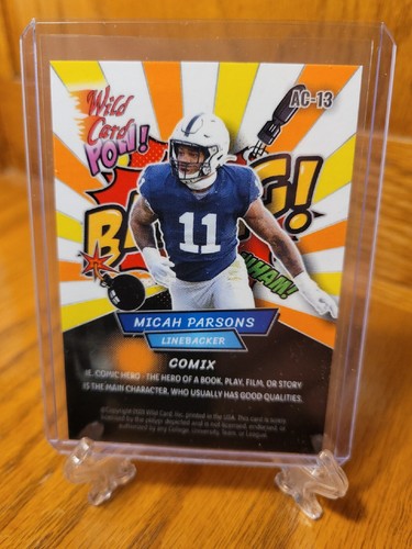 2021 WILD CARD ALUMINATION - COMIX MICAH PARSONS RC AC-13 NM-MINT - Picture 2 of 2
