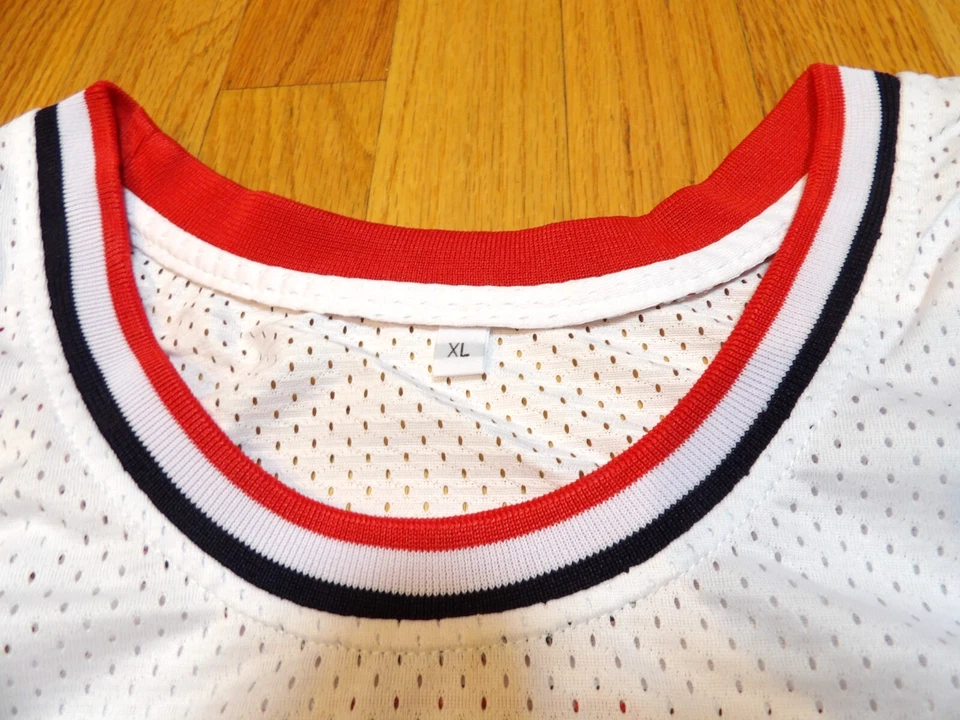 TEAM USA 1992 DREAM TEAM CUSTOM LARRY BIRD MESH WHITE JERSEY SIZE XL - Image 2 of 4