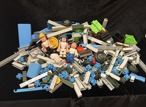 Fisher Price Construx Building Toy Lot 3.5 Mixed Pieces Parts Bulk 1980s Vtg