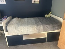 Cabin Bed from Aspace with navy cupboards