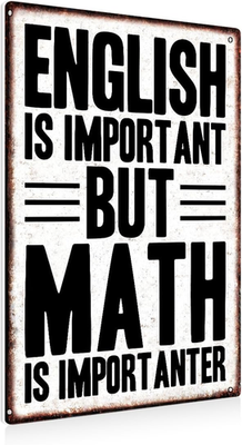 #ad #ad Math Classroom Decor Math Teacher Gift English Is Important but Math Is Import $13.40