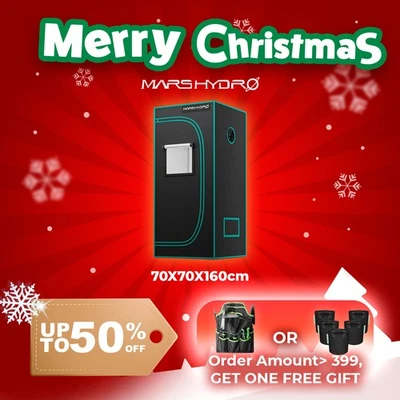 Mars Hydro Growzelt 70x70x160cm Pflanzenzucht Gewächszelt Indoor Zuchtzelt 1680D