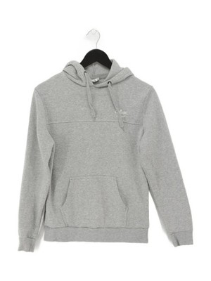 Lee Cooper Women's Hoodie UK 12 Grey Polyester with Viscose Pullover