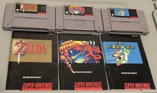 Super Nintendo SNES (3 GAME LOT) Super Metroid Mario World Zelda A Link To Past