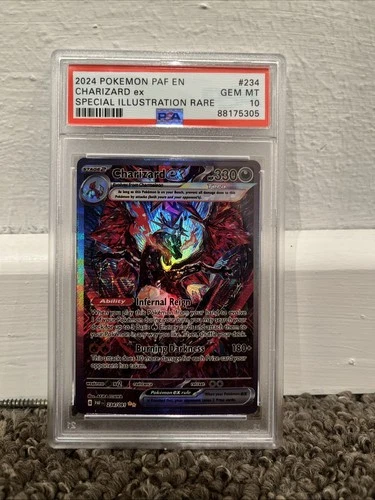 Pokémon TCG Charizard Ex 234/091 Paldean Fates Special Illustration Rare PSA10