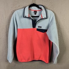 Patagonia Synchilla Sweatshirt Boys 16-18 Blue Fleece Snap-T Pullover Colorblock