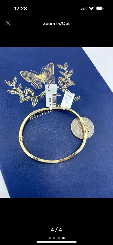 Pulseira feminina 100% ouro amarelo real fio wawe 10k - Imagem 4 de 4