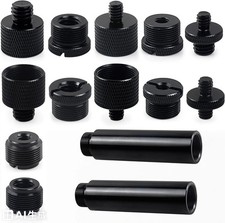 Microphone Mount Adapter Screw Set 14-Pack, Black