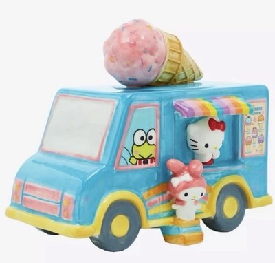 Blue Sky Clayworks Hello Kitty Ice Cream Truck Cookie Jar Sanrio NEW Sealed Box