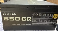 EVGA 650W GQ 80 Gold Hybrid Modular Power Supply Used With All Cables