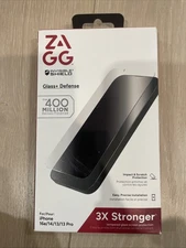 Zagg Glass Glass + Defense Screen Protector for iPhone 16e/14/13/13 Pro