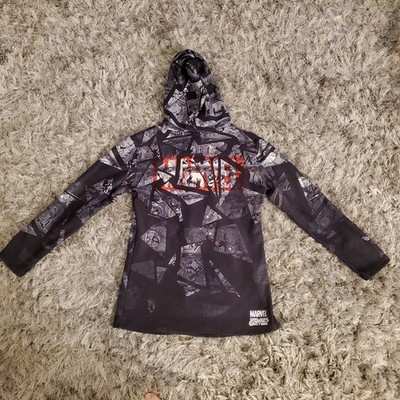 Marvel Hoodie Sweatshirt L Buttoned Cartoon Comic Qhimon Clothing RARE Japan