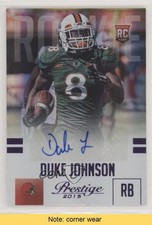 2015 Prestige Rookie Extra Points Purple Signatures Duke Johnson Auto READ 1u0