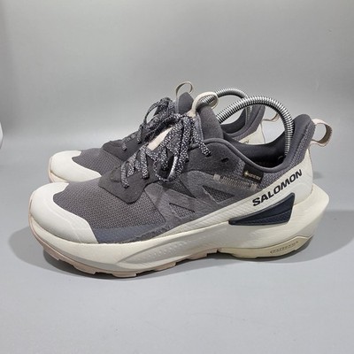 Salomon Elixir Activ GTX Shoes Womens Size 7 Gray Gore-Tex Hiking Trail Sneakers