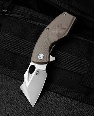 Bestech Knives Lizard Linerlock Folding Knife Blade Beige G10 Handle - BG39C