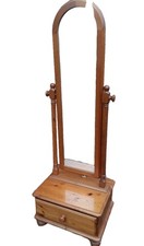 Solid pine 'Victoria' ducal ltd freestanding mirror with single drawer (04)