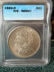 1883-O Morgan Silver Dollar ICG MS64 Plus $1 New Orleans Minted No Reserve