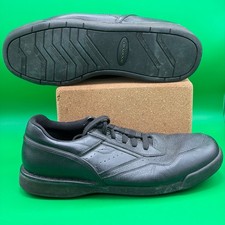 Rockport ProWalker Shoes Mens 11 Black Leather Normcore Comfort Walking Sneakers