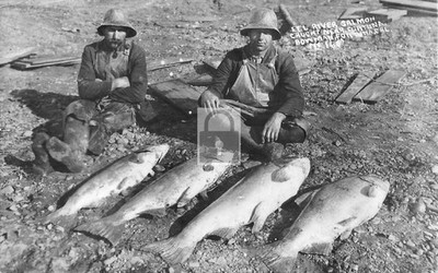 Fishermen Eel River Salmon Fortuna California CA - Reprint