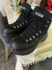 VUITTON Black Hiking Lace Up Suede Boots Mens