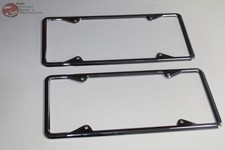 29-39 Chrome Front Rear California License Plate Frames Straight Corners New 29-39 Chrome Front Rear California License Plate Frames Straight Corners New