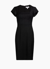 Reiss  Squareneck Wool-Blend Sheath Dress Black Size 8 NEW With Tags ***SALE***
