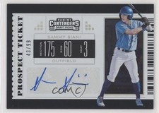 2019 Panini Contenders Draft Picks Prospect Ticket 43/99 Sammy Siani Auto rg2