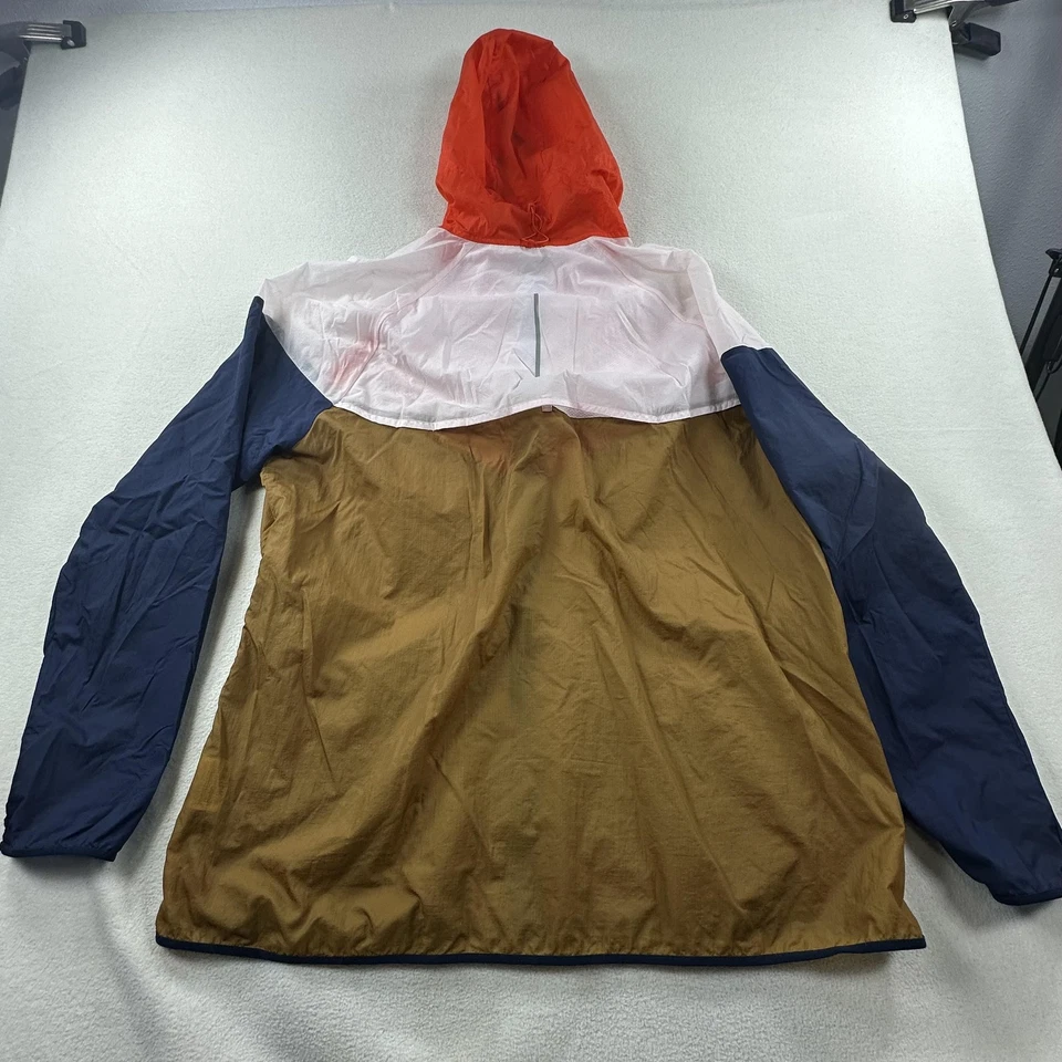 Nike Windrunner Jacket Mens XL Orange Tan Navy Hooded Windbreaker AR0257 - Image 2 of 4