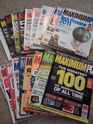 Maximum PC Magazine Lot 19 Issues 1999-2010 Gear of the Year Retro Dec 01 New