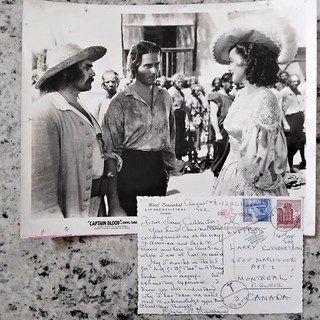 Olivia de Havilland Signed 1962 Postcard Photo Movie Actress GWTW Captain Blood