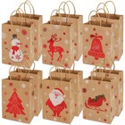 Weihnachtstüten Papier mit Griff 12 Stück Geschenktaschen Geschenkverpackung ...